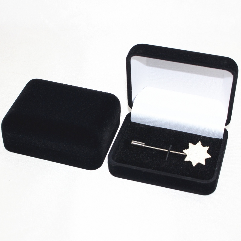 Erä D-45S pyöreä muoto Velvet Box parille kalvosinnapille, 60mm solmioklippi pituudelta tai useita merkkejä, kolikoita, mitaleja jne. mm.75*95*32mm, painot noin 65g